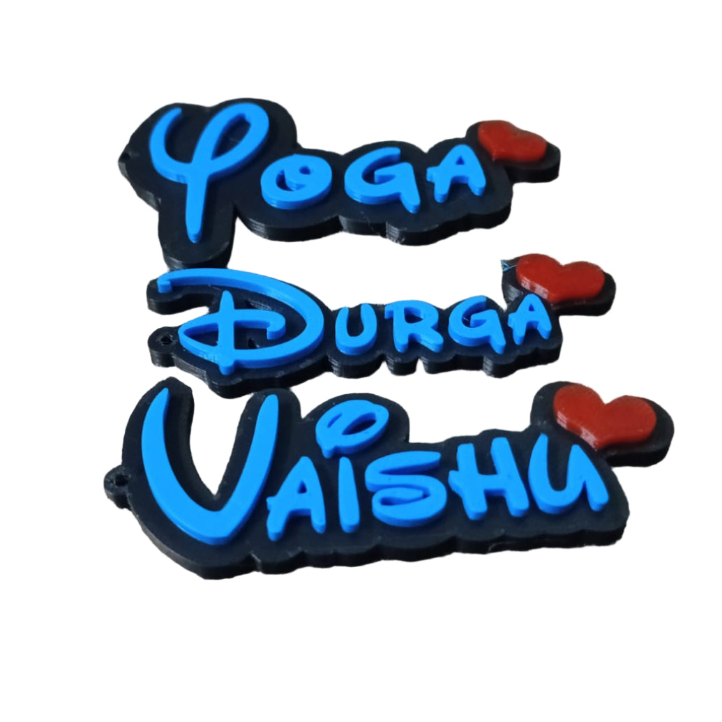 3D Name Keychain ( pack of 3 )